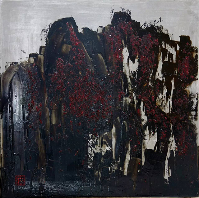 《黄山·日出》40×40cm （参展作品）.jpg